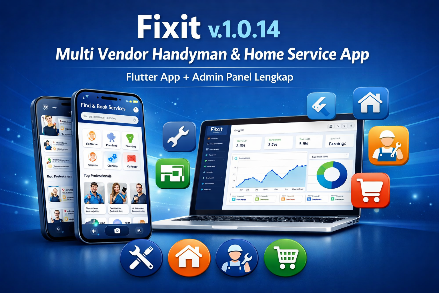 Exploring Fixit V1.0.14: A Comprehensive Multi-Vendor On-Demand Handyman and Home Service Flutter App