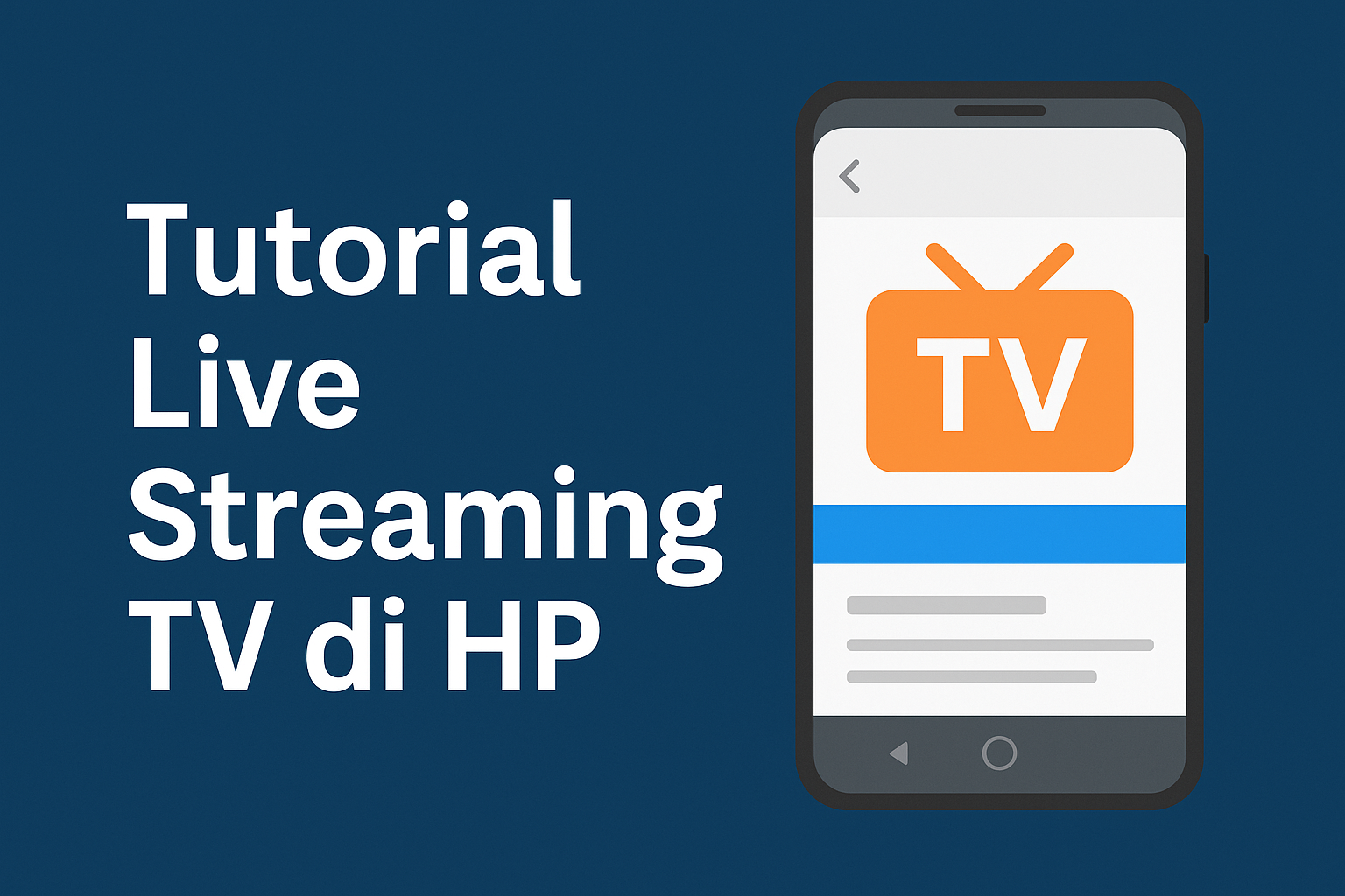 Tutorial Live Streaming TV di HP Android Terbaru 2025
